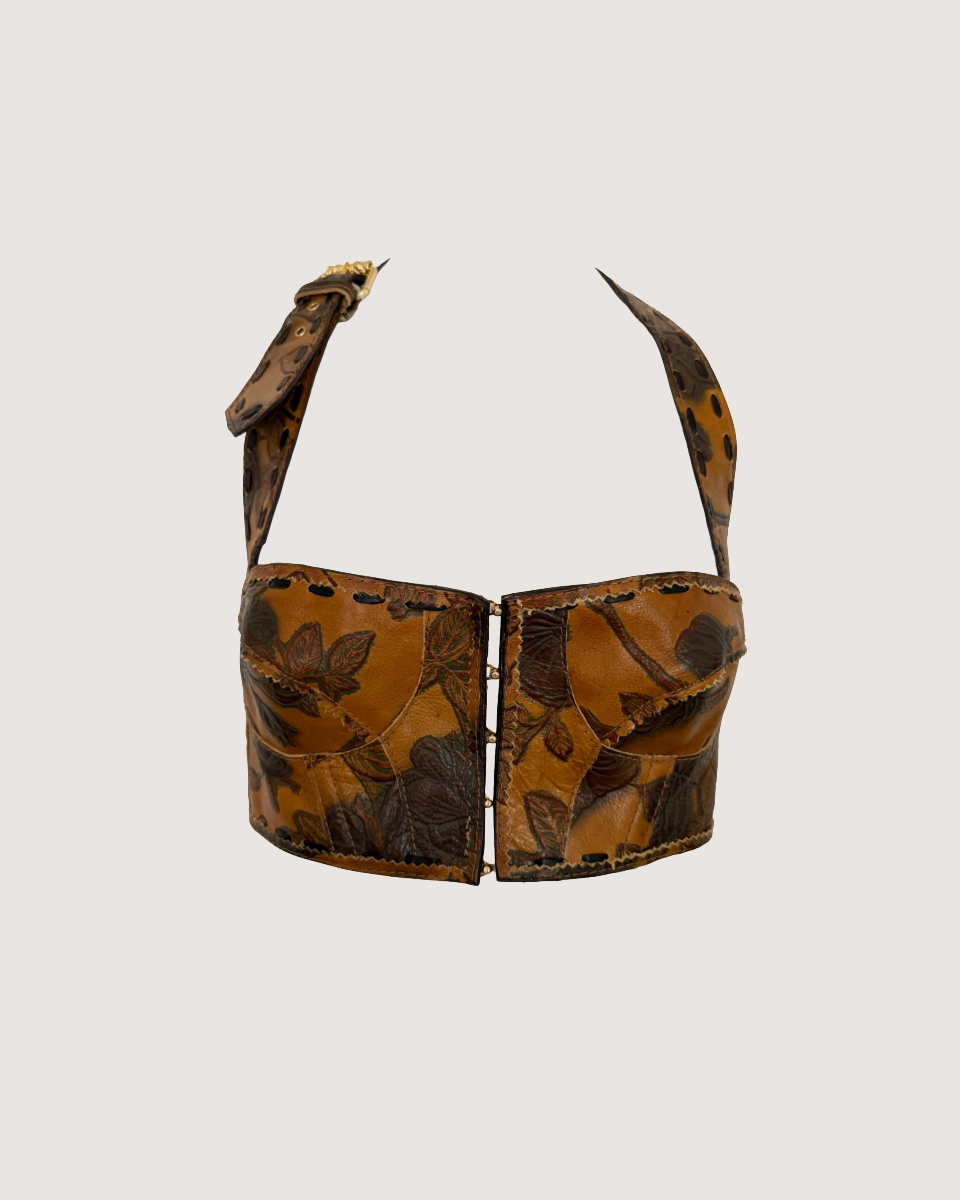 STYLIST PULL* Roberto Cavalli S/S 2004 Runway Leather Western